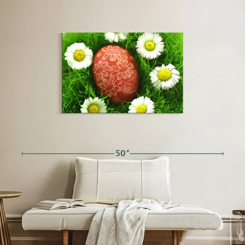 Œuf de Pâques floral Lelend, H 24 po x l 36 po