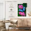 Ronce bleu Morpho sur orchidée rose-108650173