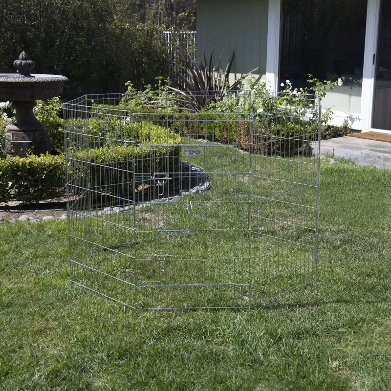 48'' H Panel Metal Exercise Pen With Door, Medium (192" W x 36" D)