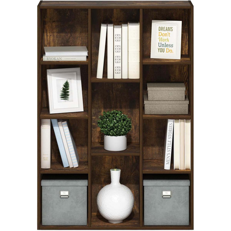 11-Cube Reversible Open Shelf Bookcase,