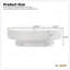 Table basse ovale élégante de 43,3 po de largeur avec plateau de 6,8 po d'épaisseur, table de bout tambour de style crème moderne, table centrale cannelée minimaliste avec base robuste pour le salon, assemblage facile-1139431266