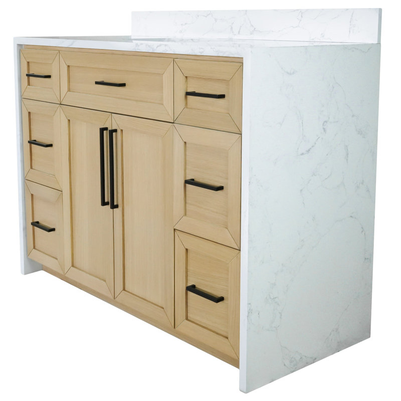 Ensemble de meuble-lavabo simple 48 po Akalya, Blond