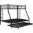 Twin Over Full Bunk Bed With Stable Steel Frame, Size Trundle And Two Ladders, Black Color Metal Mechanical Feature, Ladders-171571751-171571755