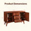 Buffet 47,3 po Mid Century Modern