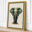 Elephant Portrait Japandi - Wrapped Canvas-502760037-502760038