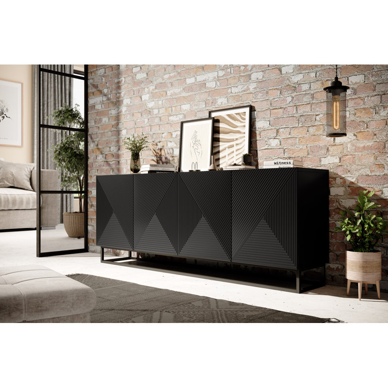 Mehrunisha 200cm Sideboard, Black