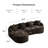 2-piece Boneless L-shaped Sectional Sofa With Curved Design And Left-facing Chaise-791676483