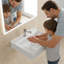 HOROW Basin 50mm L x 42mm W White Ceramic Rectangular Sink with Overflow