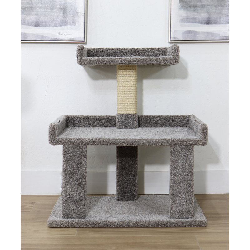 Prestige Cat Trees Solid Wood Multi-Level Cat Tree for Large & Multi-Cat Homes, Gray