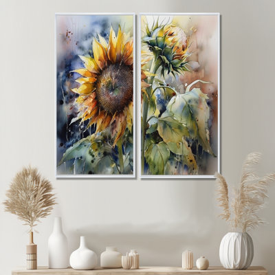 Jaune tournesol symphonie IV - art mural traditionnel jaune