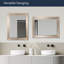 Miroir d'appoint mural 27,75 po x 21,75 po Champagne brossé biseauté pour meuble-lavabo, entrée, salon, chambre à coucher-597666189-656417252