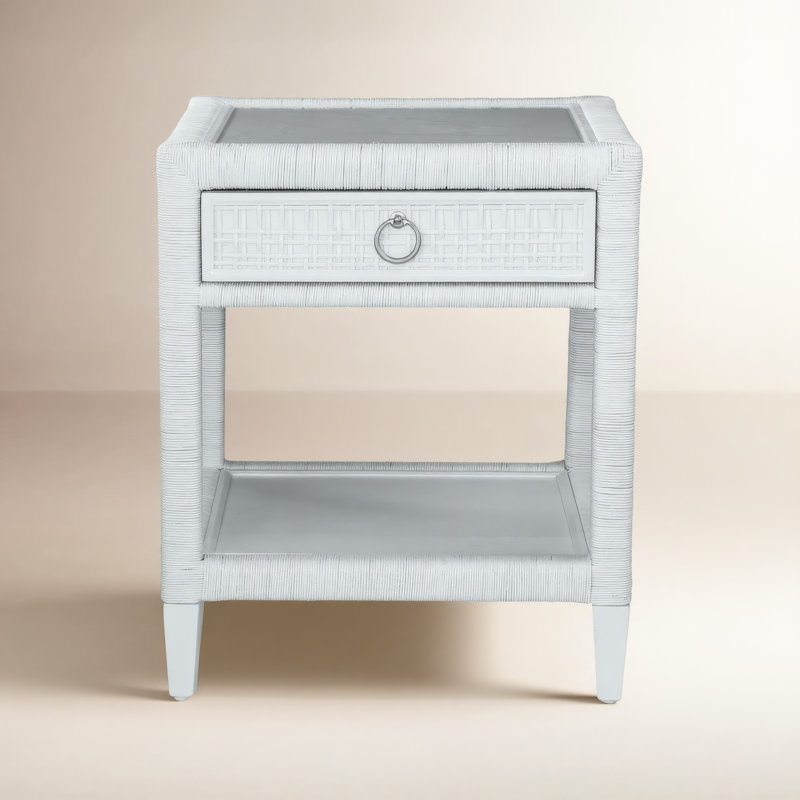 Naples 1 - Drawer Nightstand, Frost White, Satin Nickel, Yes