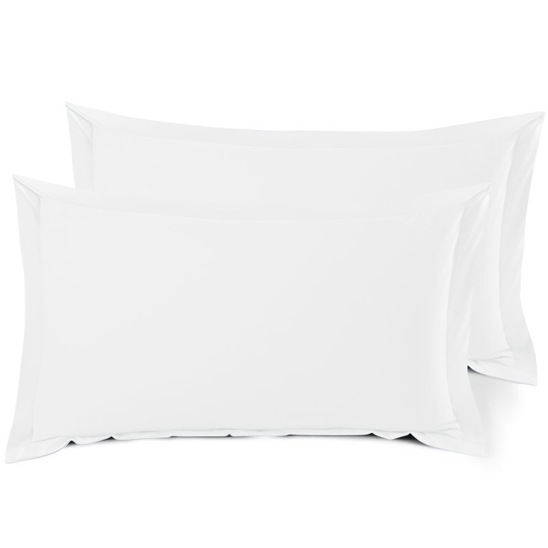 Taie décorative 100% polyester , Blanc, 20 po x 26 po
