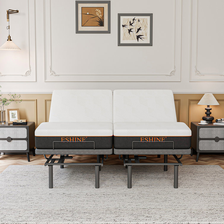 Massaging Zero Gravity Adjustable Bed With 10'' Memory Foam Mattress, Wireless Remote & App Control, E3100 Series