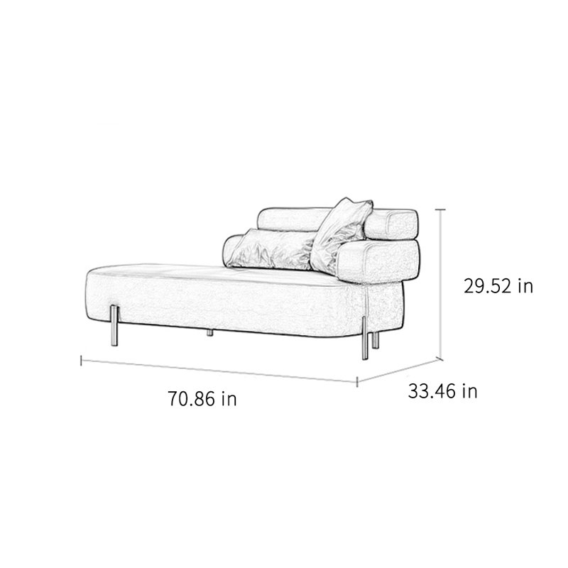 Chaise longue paresseuse à la fois simple et créative, Orienté à droite