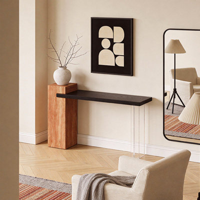 Natural cave stone entryway table