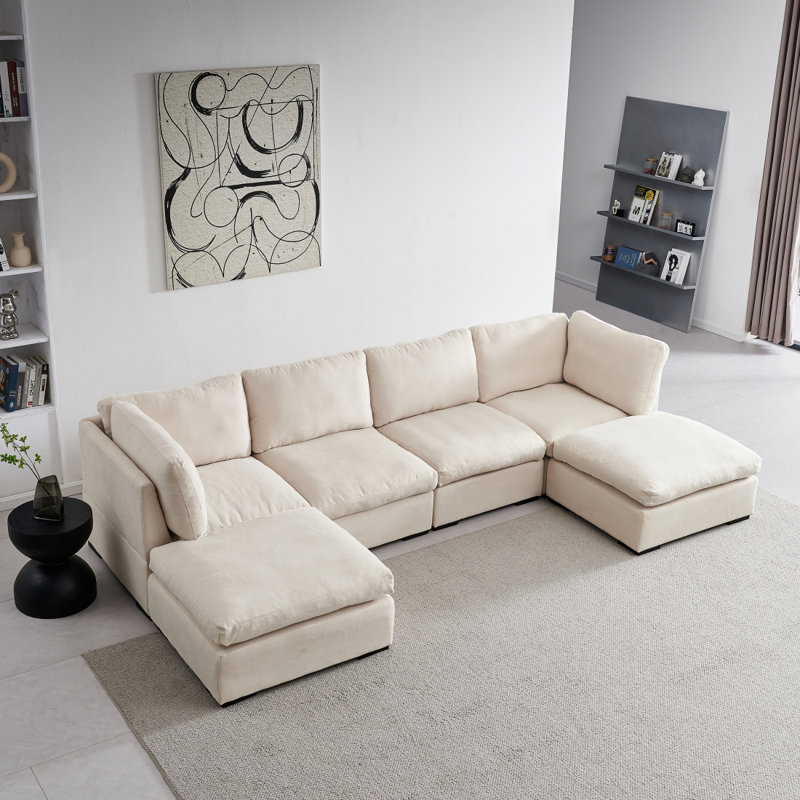 Canapé modulaire avec repose-pieds Donoghue