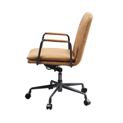Top Grain Leather Office Chair, 360 Swivel, Seat Adjustable 19"-22", Armrest 26"-29", Provides A Luxurious And Comfortable Workspace Chair With Degree Rotation, Height Functional
