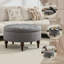 Repose-pieds de rangement rembourré en lin Ellersick-1264322691