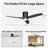 52" Solid Wood Ceiling Fan with Light, Remote+Wall Control, Low Profile Flush Mount, High Airflow Low Noise Reversible DC Motor, 6-Speed 3CCT Dimmable ﻿-1297924508-1297924506