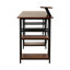 Bureau industriel en L avec tablettes de rangement Techni Mobile