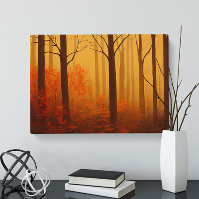 Delightful Autumn Forest - Wrapped Canvas