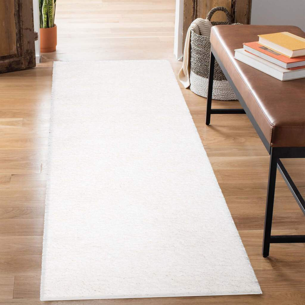 Teppich City Shaggy 500 Hochflor Creme - Flauschig - Weich - Einfarbige Langflor Wohnzimmer Teppich