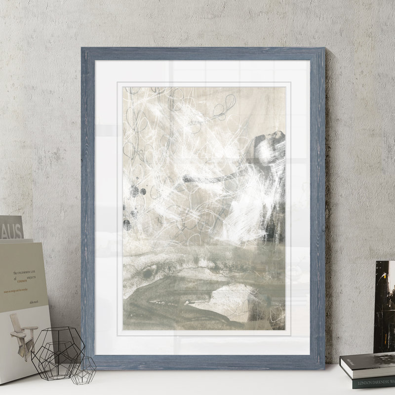 « délavé i » par paul cezanne-cadre photo, reproduction d’art, H 32 po x l 44 po x 1,25 po, Impression encadrée grise