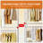 Heavy Duty 3-Tier Adjustable Wire Shelving Clothes Rack with 2 Rods, Side Hooks, and Lockable Wheels for Versatile Storage-128979006