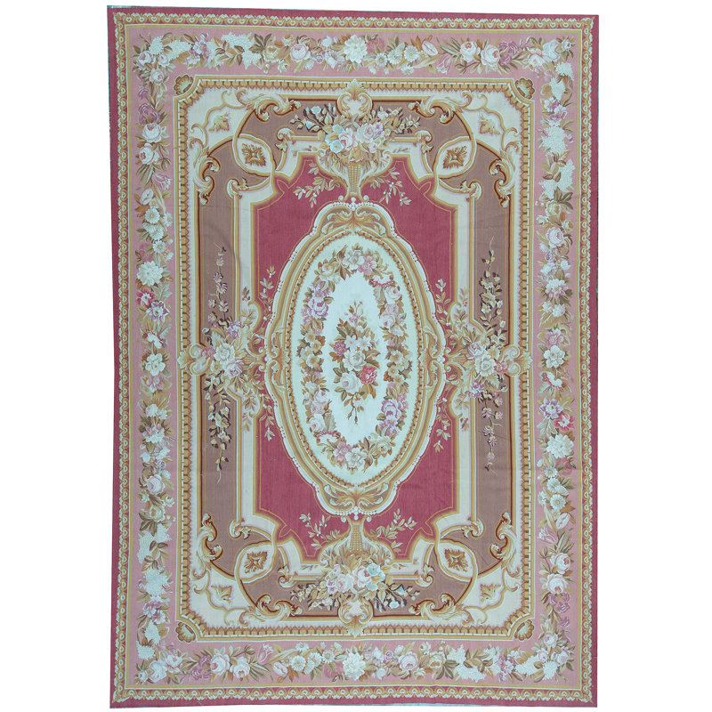 Hand-Knotted High-Quality Rose Area Rug