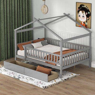 Lit de rangement en bois Terral