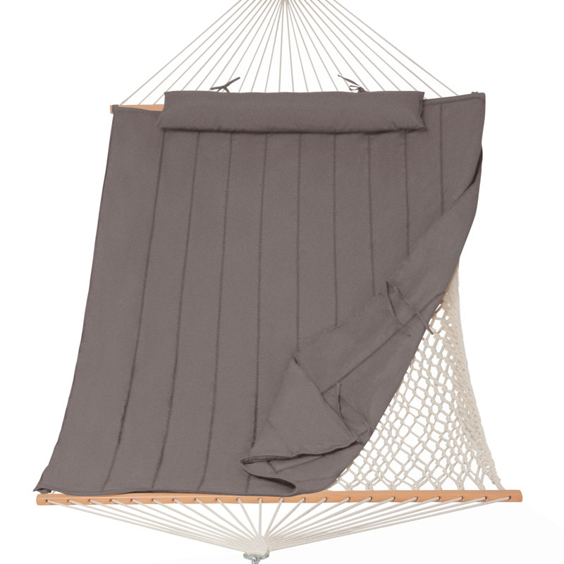 Senyah Double Spreader Bar Hammock, Light Brown