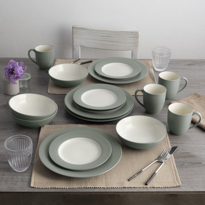 Noritake Colorwave 16-Piece Rim Dinnerware Set, Service for 4