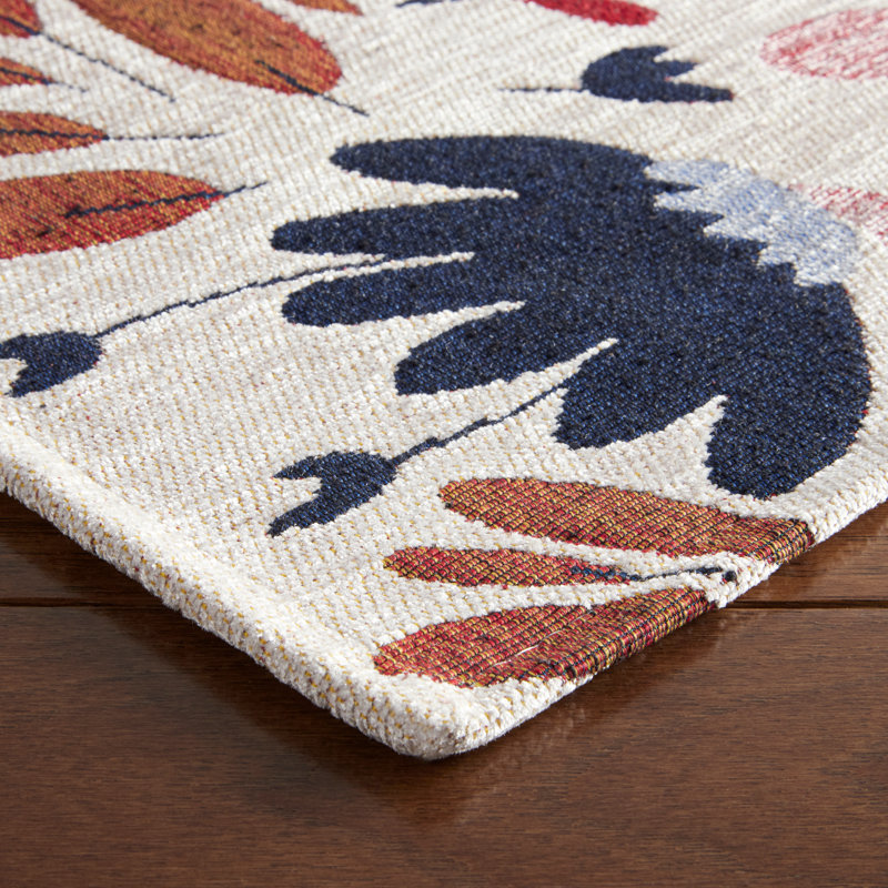 Town & Country Living Livie Floral Drip Everwash Washable Multi-Use Non-Slip Backing Decorative Rug, Rectangle 2' x 3'3"