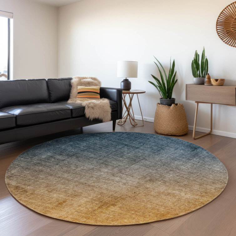 Premium Machine Washable Cerrito AMF569 Navy Rug