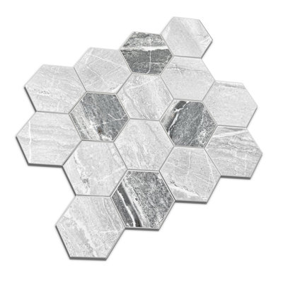 3.27'' W x 2.88'' L Engineered Stone Peel and Stick Mosaic Tile