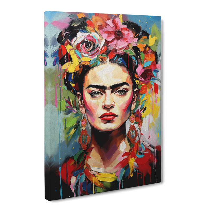 Frida Kahlo Expressionism - Wrapped Canvas Print, 50cm H x 35cm W x 3cm D