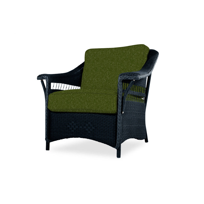 Nantucket Outdoor Lounge Chair, Sandberg Flax, Ebony