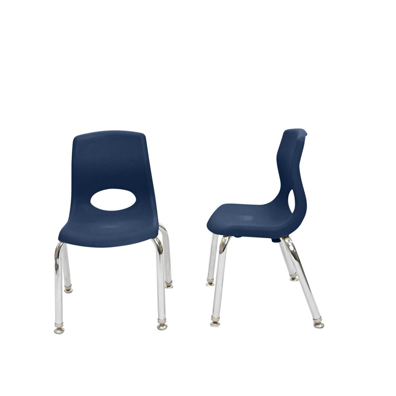 Chaise Myposture Plus - ensemble de 2 avec pieds chromés, Marine, 10"