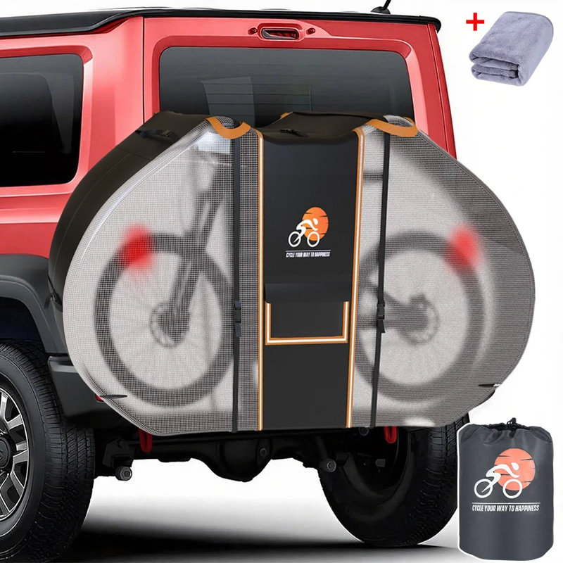 Housse pour vélo pour le transport 3 vélos - Housses de vélo de voyage 600D pour vélos sur le support à vélos arrière imperméable et robuste