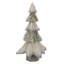 Arbre de Noël de table triangulaire texturé 20 po gris et beige avec paillettes
