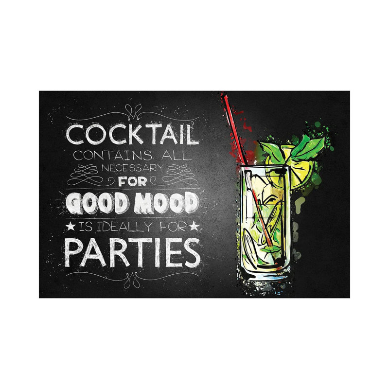 Mojito II 1 Piece Wrapped Canvas Wall Art, 20.32 cm H x 30.48 cm W