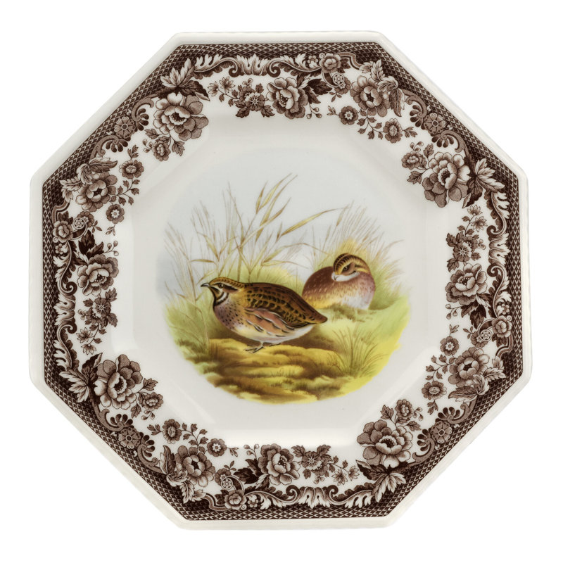Assiette octogonale 9,5 po Spode Woodland