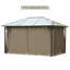 Ensemble de rideaux de jardin à panneaux latéraux 9,84 pi x 11,8 po Brown (seulement)