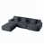 Velours côtelé gris foncé