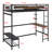Loft Bed Frame With Built-In Storage And Secure Buckle-Fastened Slat System