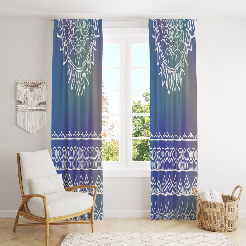 Semi Sheer Curtain Pair, 20" W x 52" L