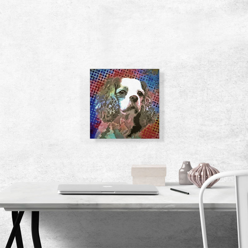 «Cavalier King Charles Spaniel Dog Breed», reproduction de peinture sur toile tendue, H 12 po x l 12 po x P 1,5 po