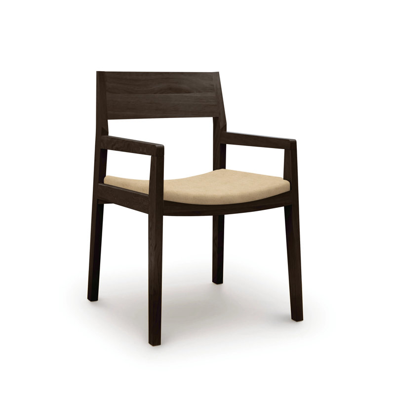 Iso Microsuede Arm Chair, Onyx Microsuede, Smoke Cherry