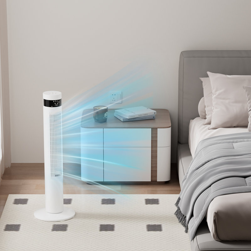 Antarctic Star Tower Fans for Home, 35" Standing Floor Fan with Remote, 85° Oscillating Fan, 24 ft/s High Velocity, LED Display |  3 Speeds, 3 Modes, 12H Timer| Whisper-Quiet Bedroom